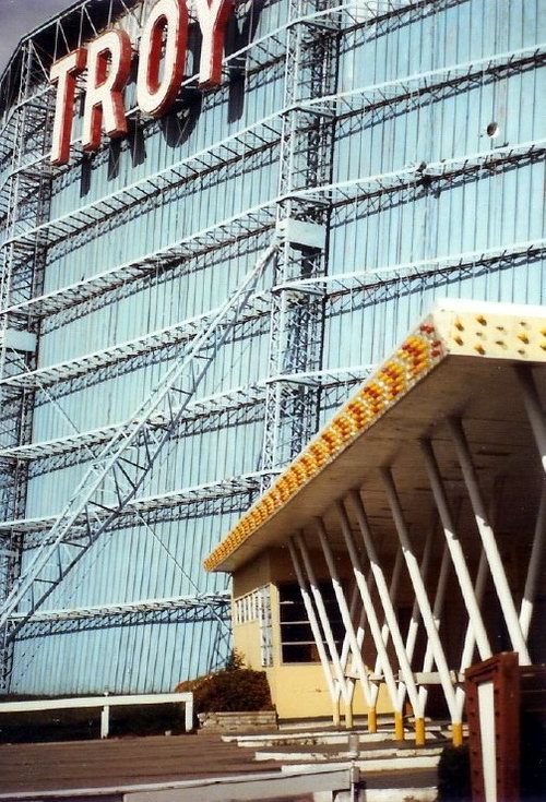 Troy Drive-In Theatre - Screen And Lanes From Jim (newer photo)